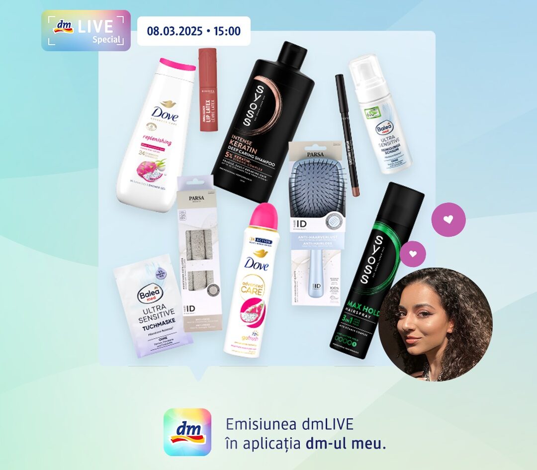 Sunt invitată la emisiunea dmLIVE în 8 Martie 2025